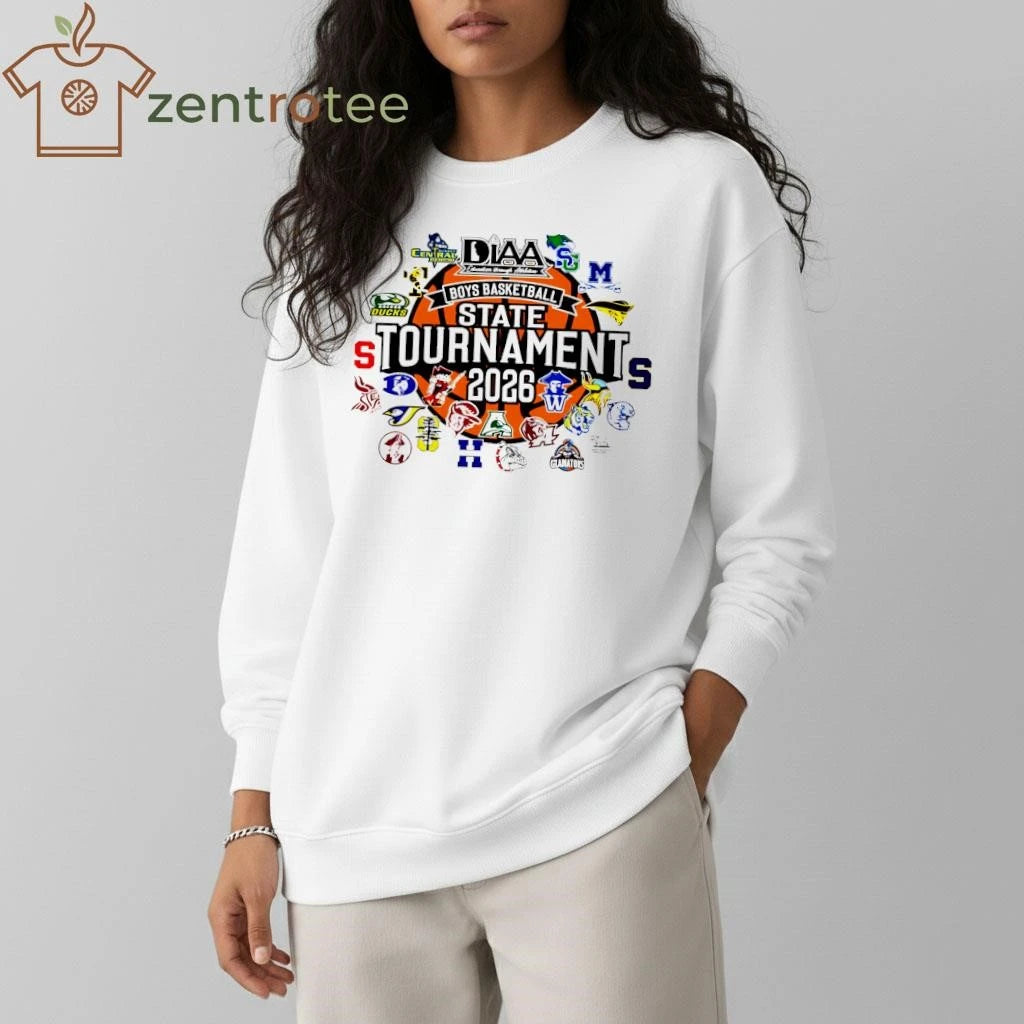 Official Diaa Winter 2026 Events Boys Basketball Tournament Logos tee