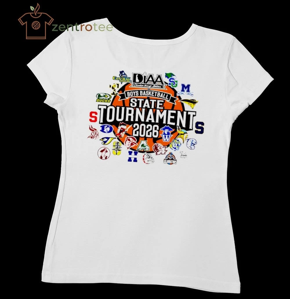 Official Diaa Winter 2026 Events Boys Basketball Tournament Logos tee