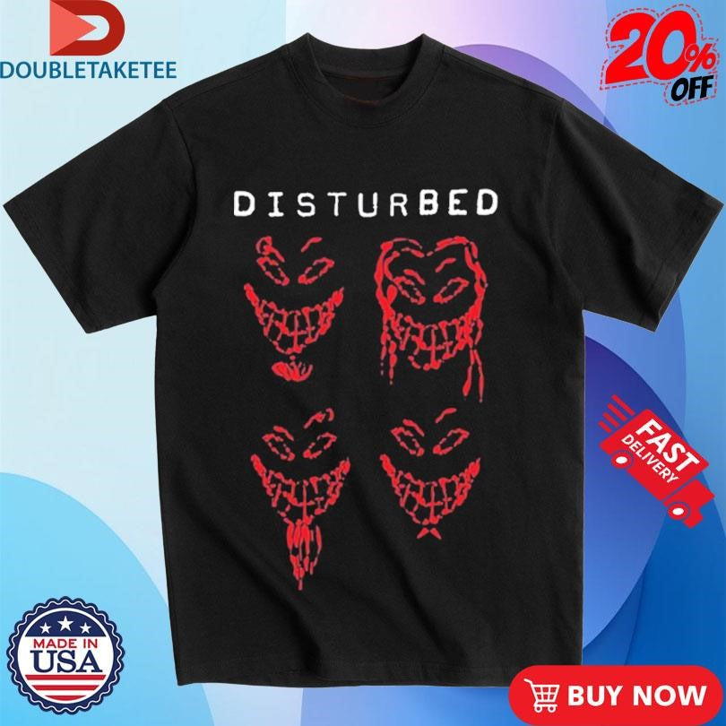 Official Disturbed The Sickness Faces 25th Anniversary Tour 2025 Shirts
