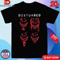 Official Disturbed The Sickness Faces 25th Anniversary Tour 2025 Shirts