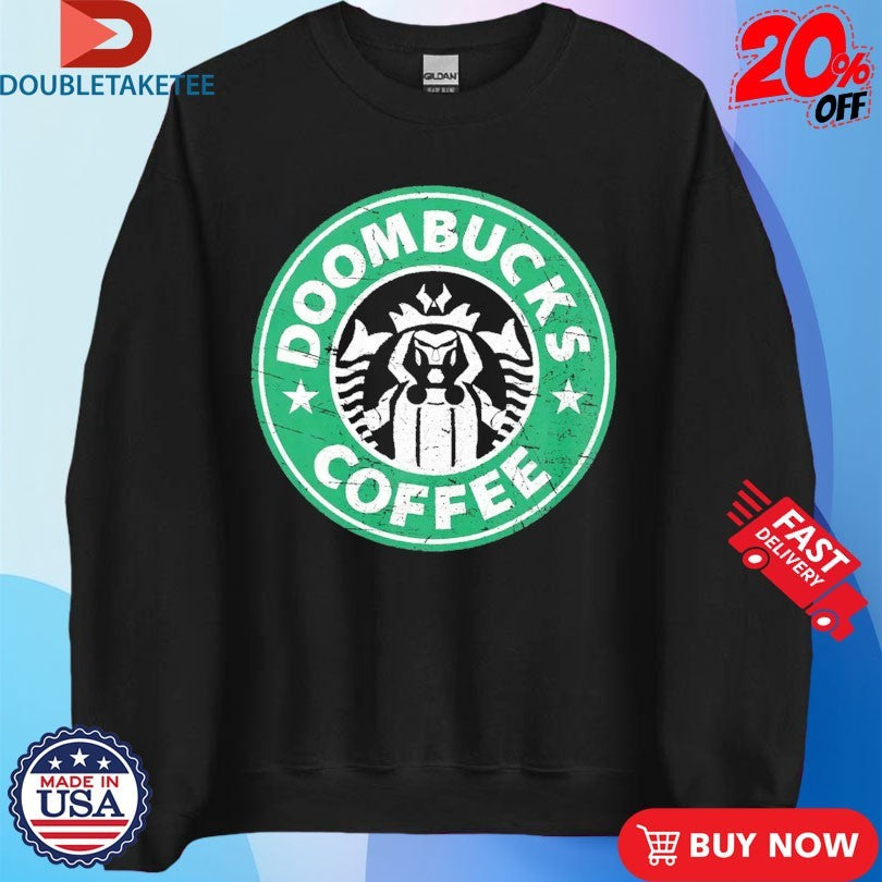 Official Doombucks Doctor Doom Starbucks Coffee Logo Shirts