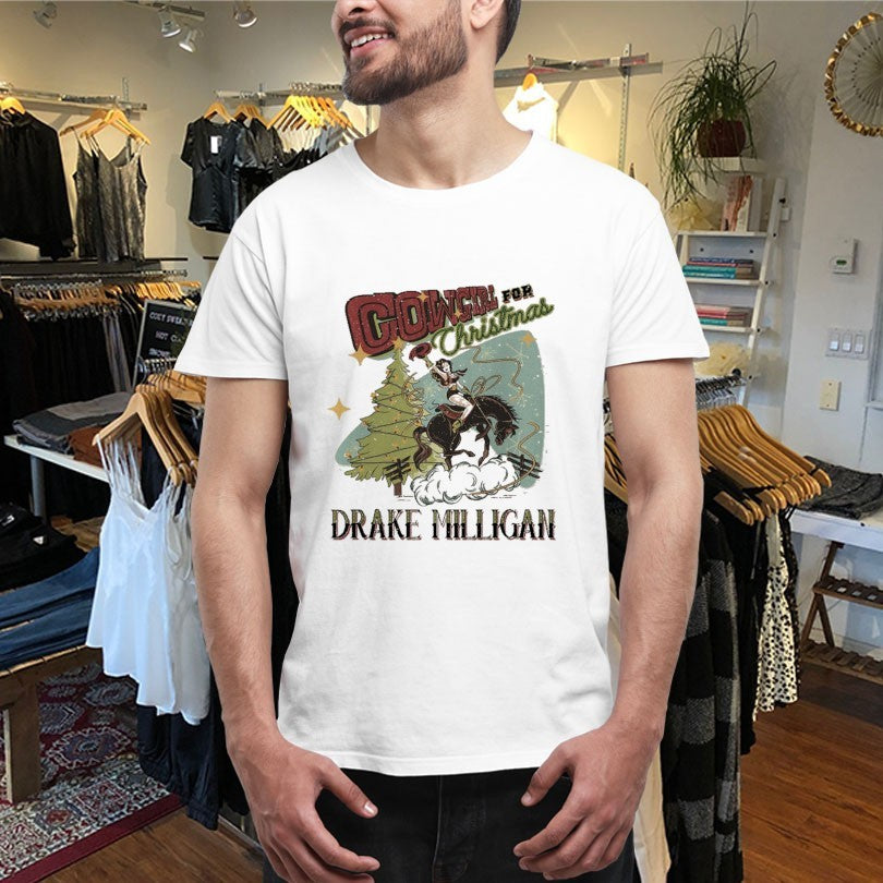 Official Drake Milligan Cowgirl For Christmas Holiday Tree Shirts