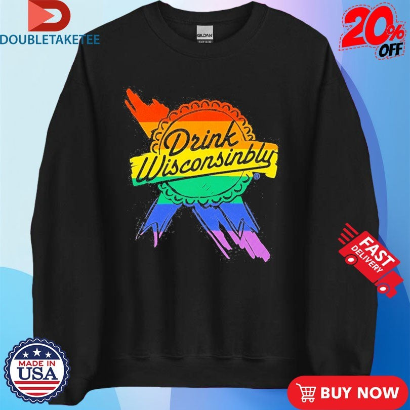 Official Drink Wisconsinbly Retro Ribbon Pride Shirts