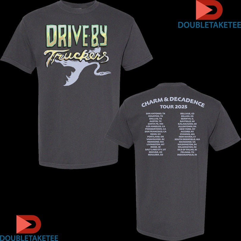 Official Drive By Truckers Charm &amp; Decadence Tour 2025  Shirts