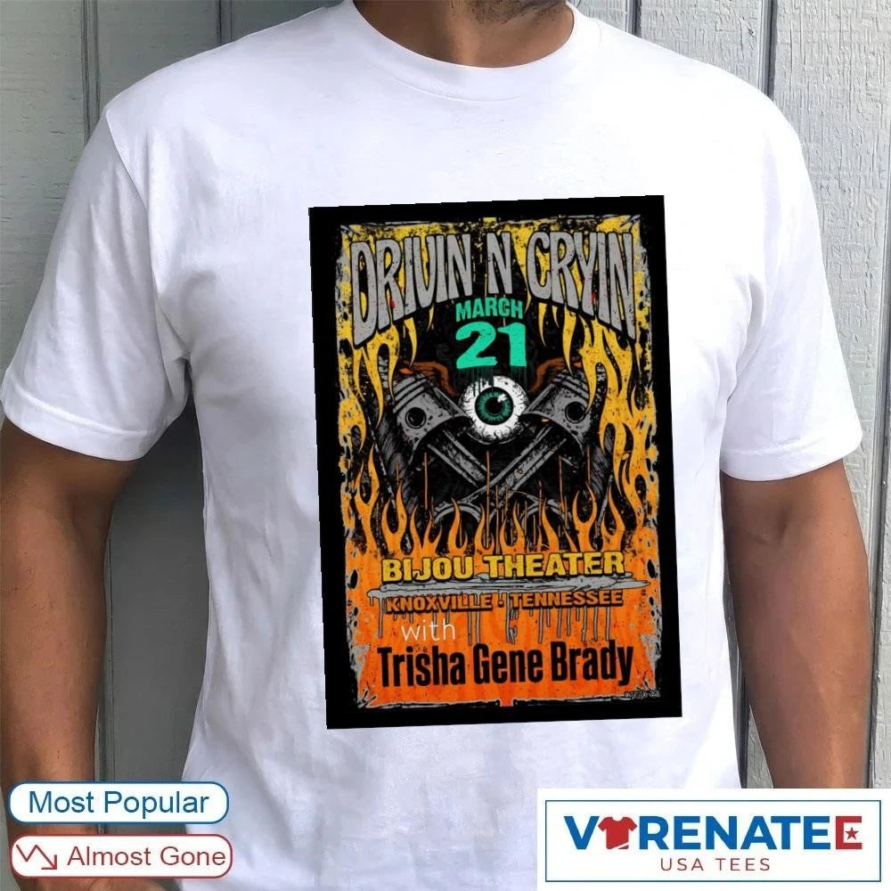 Official Drivin N Cryin Bijou Theater March 21 2026 Knoxville TN Poster T-Shirt