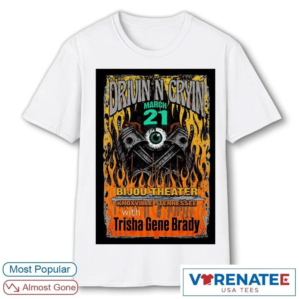 Official Drivin N Cryin Bijou Theater March 21 2026 Knoxville TN Poster T-Shirt