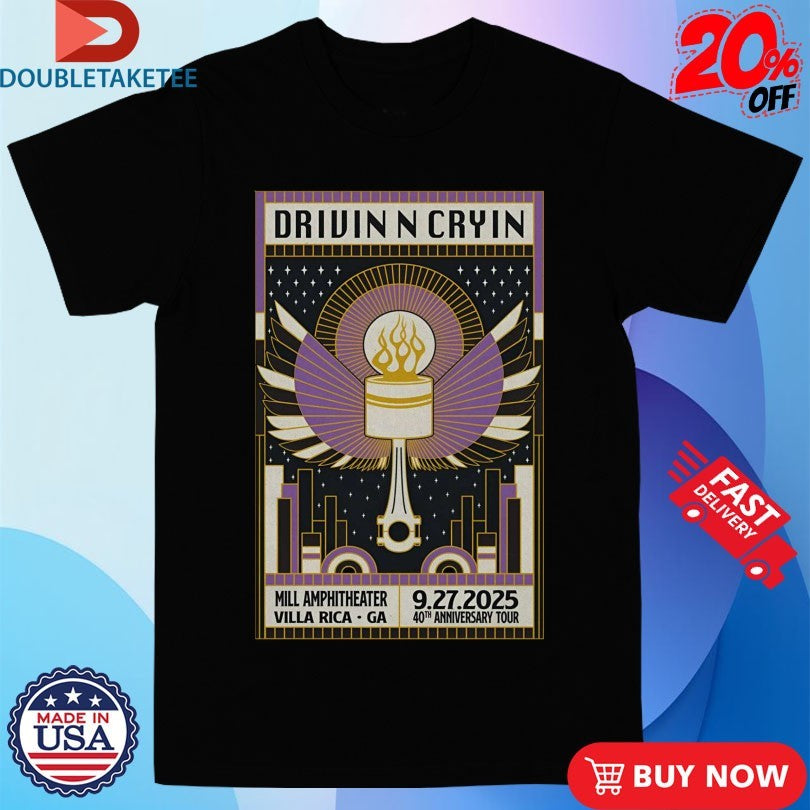 Official Drivin N Cryin Mill Amphitheatre In Villa Rica GA Sept 27 2025 Shirts