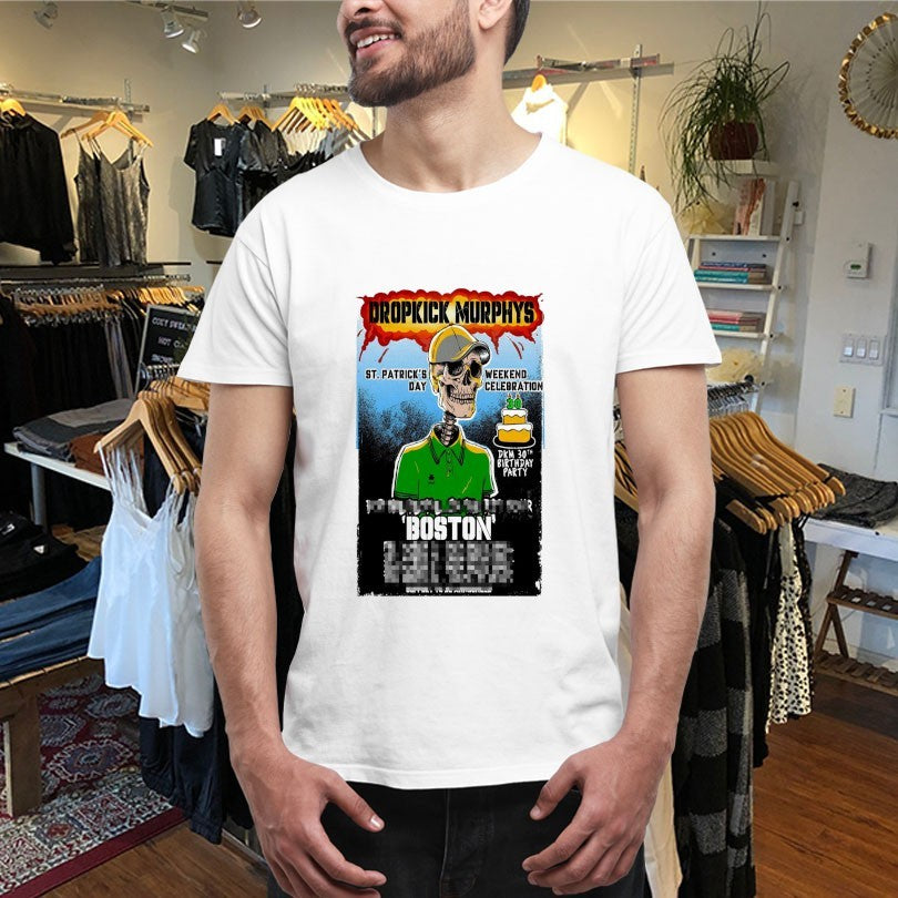 Official Dropkick Murphys St Patrick’s Day Weekend Celebration 30th Birthday Party Boston 2025 Skeleton Shirts
