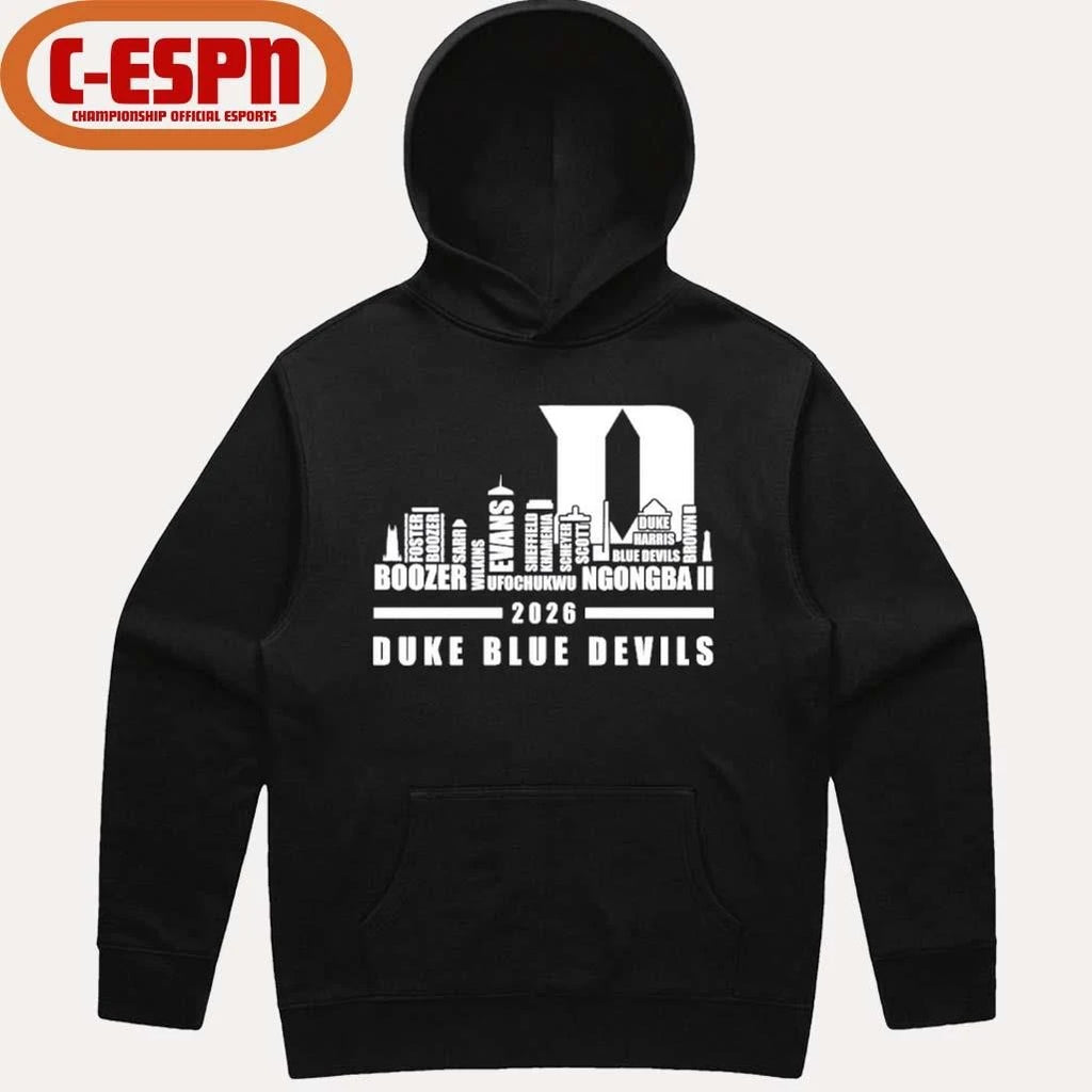 Official Duke Basketball Skyline Player Names 2026 Shirt