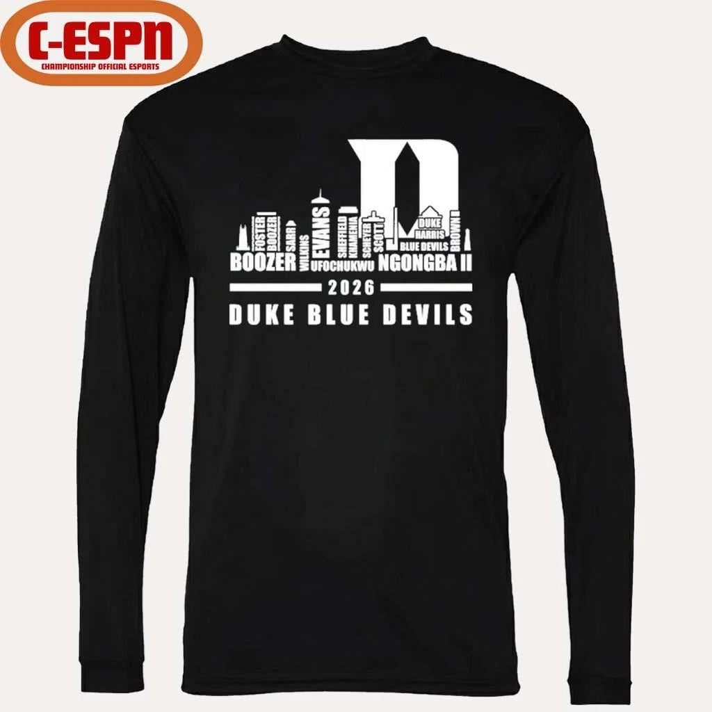 Official Duke Basketball Skyline Player Names 2026 Shirt