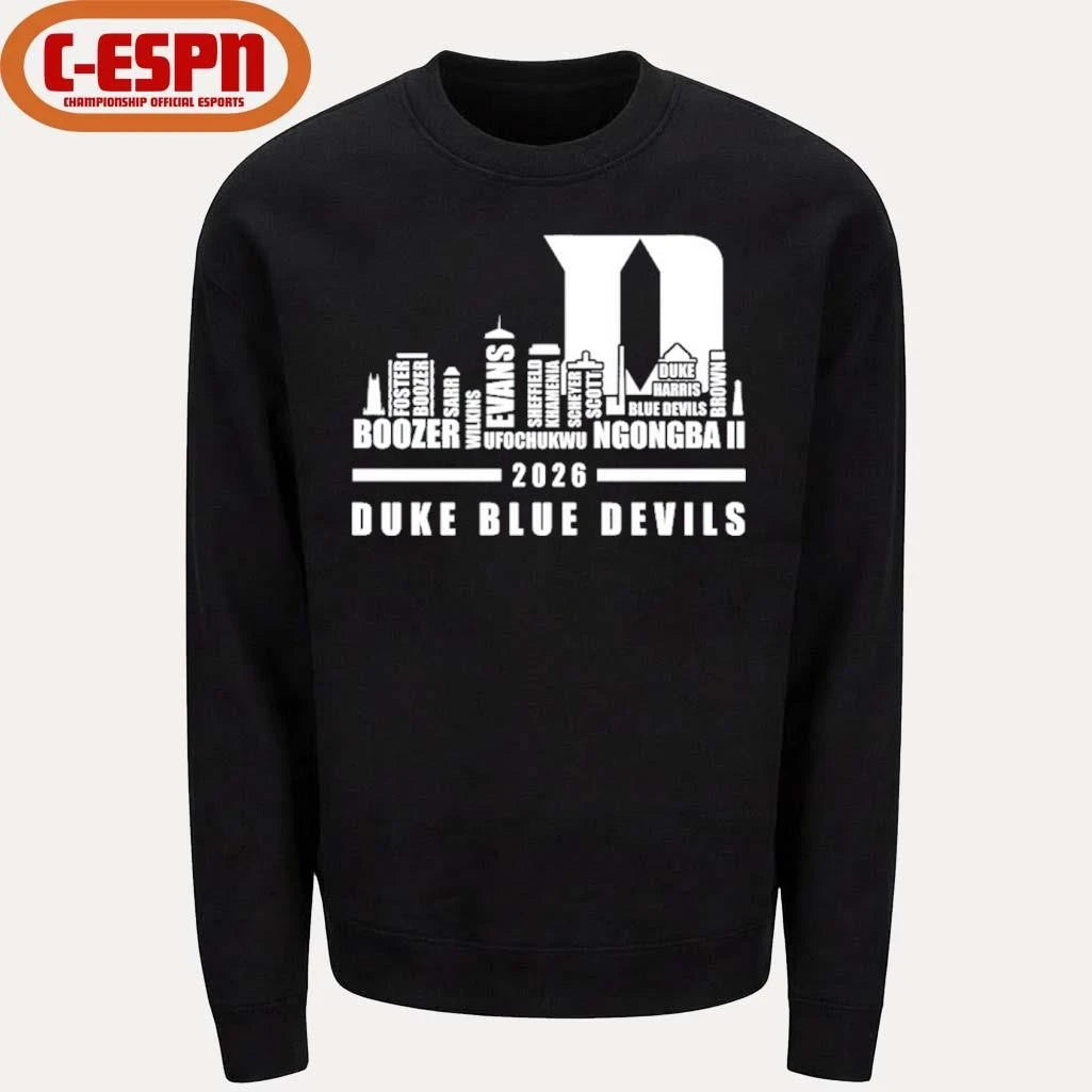 Official Duke Basketball Skyline Player Names 2026 Shirt