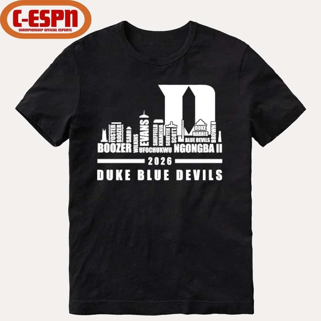 Official Duke Basketball Skyline Player Names 2026 Shirt