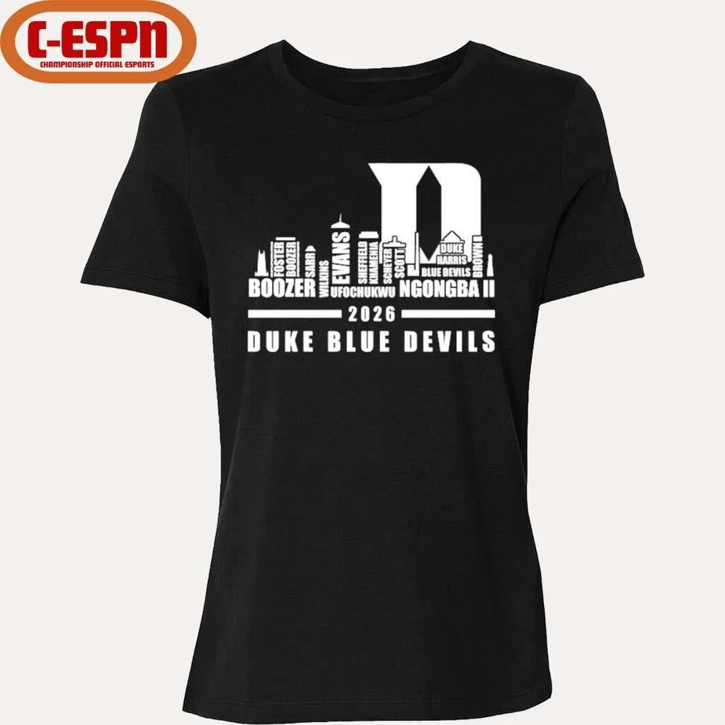 Official Duke Basketball Skyline Player Names 2026 Shirt