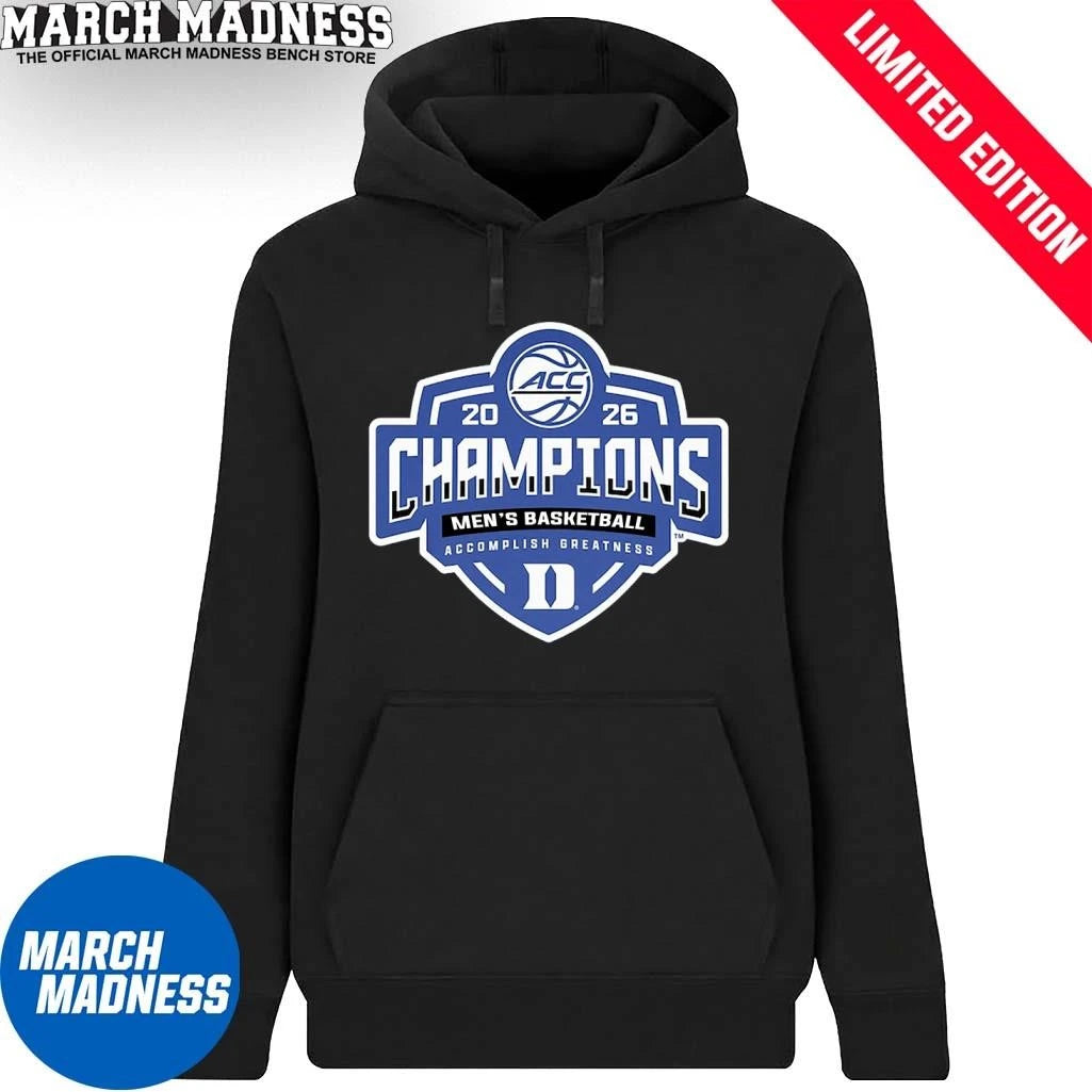 Official Duke Men’s Basketball 2026 ACC Tournament Champions Locker Room T-Shirt