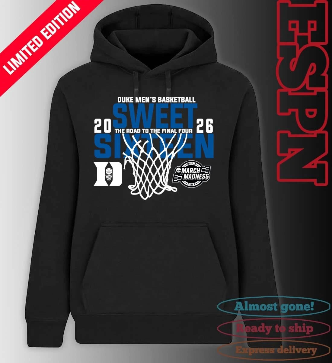 Official Duke Men’s Basketball 2026 Sweet Sixteen The Road To The Final Four Shirt