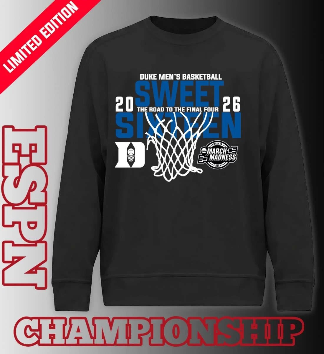 Official Duke Men’s Basketball 2026 Sweet Sixteen The Road To The Final Four Shirt