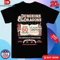 Official Dungeons And Dragons 50 Years Of Fantasy The Adventure Never Ends Wizard Of Barge Shirts