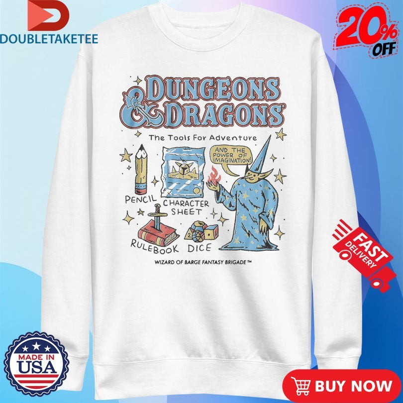 Official Dungeons And Dragons The Tools For Adventure Wizard Of Barge Shirts