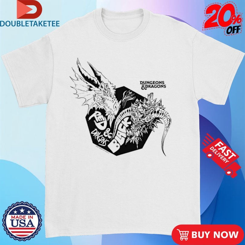 Official Dungeons &amp; Dragons Red And Black Dragons Shirts