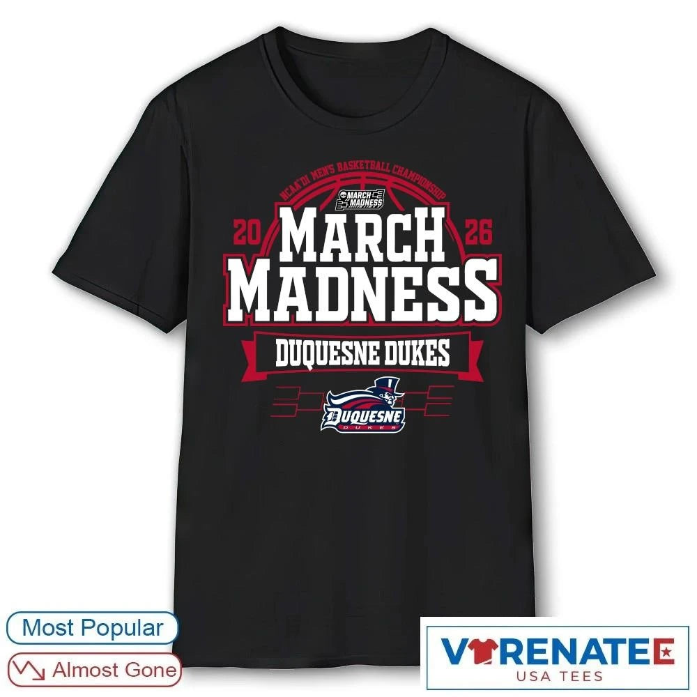 Official Duquesne Dukes 2026 NCAA DI Men’s Basketball Championship March Madness Bound T-Shirt