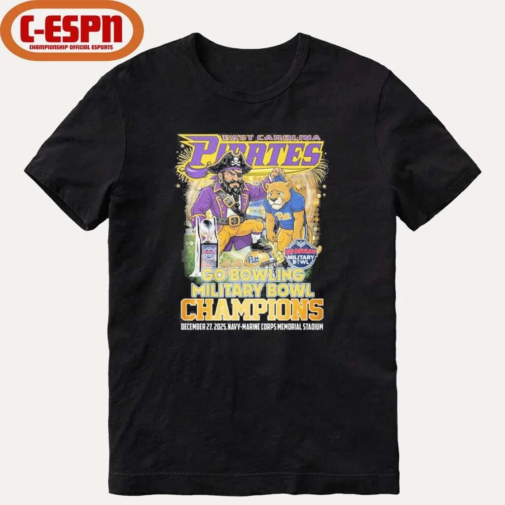 Official ECU Pirates mascot Military Bowl Champions Shirt