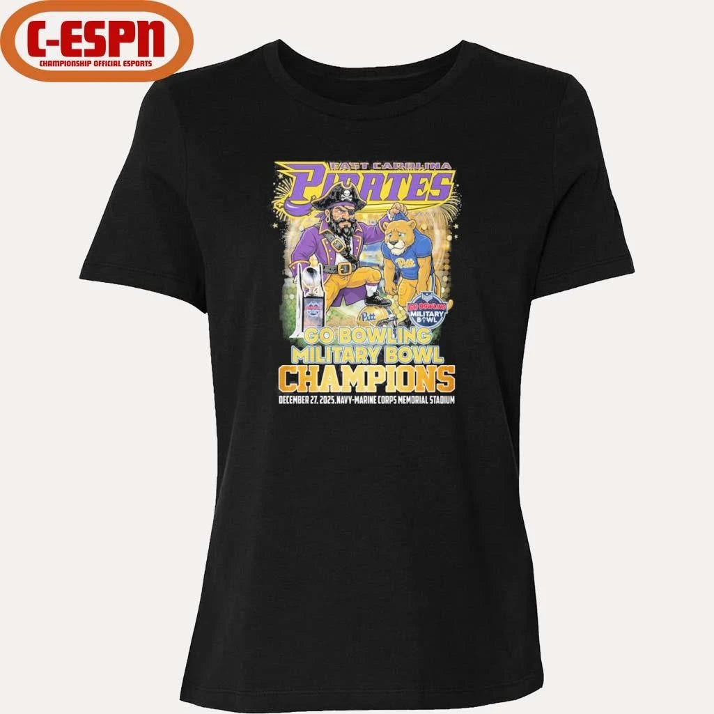 Official ECU Pirates mascot Military Bowl Champions Shirt