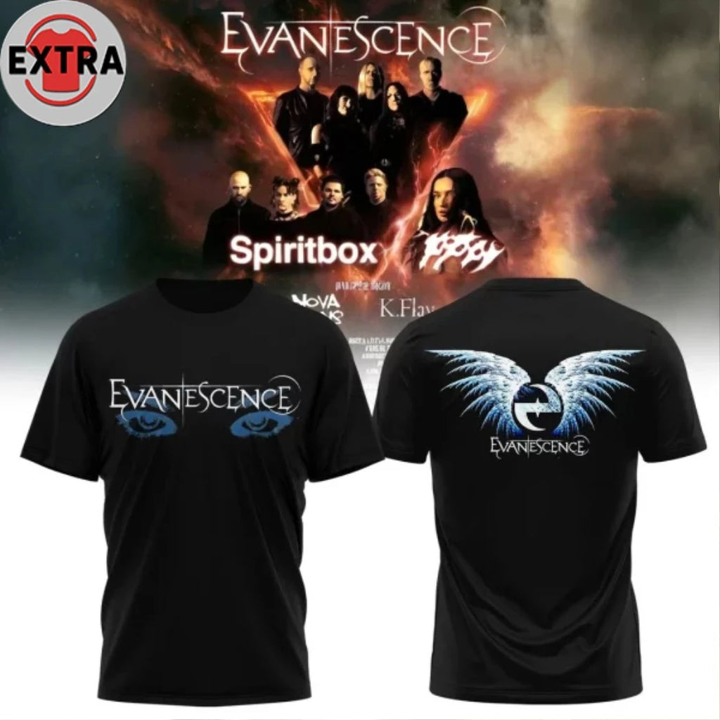 Official EVANESCENCE US and UK World Tour 2026 Hoodie Shirt