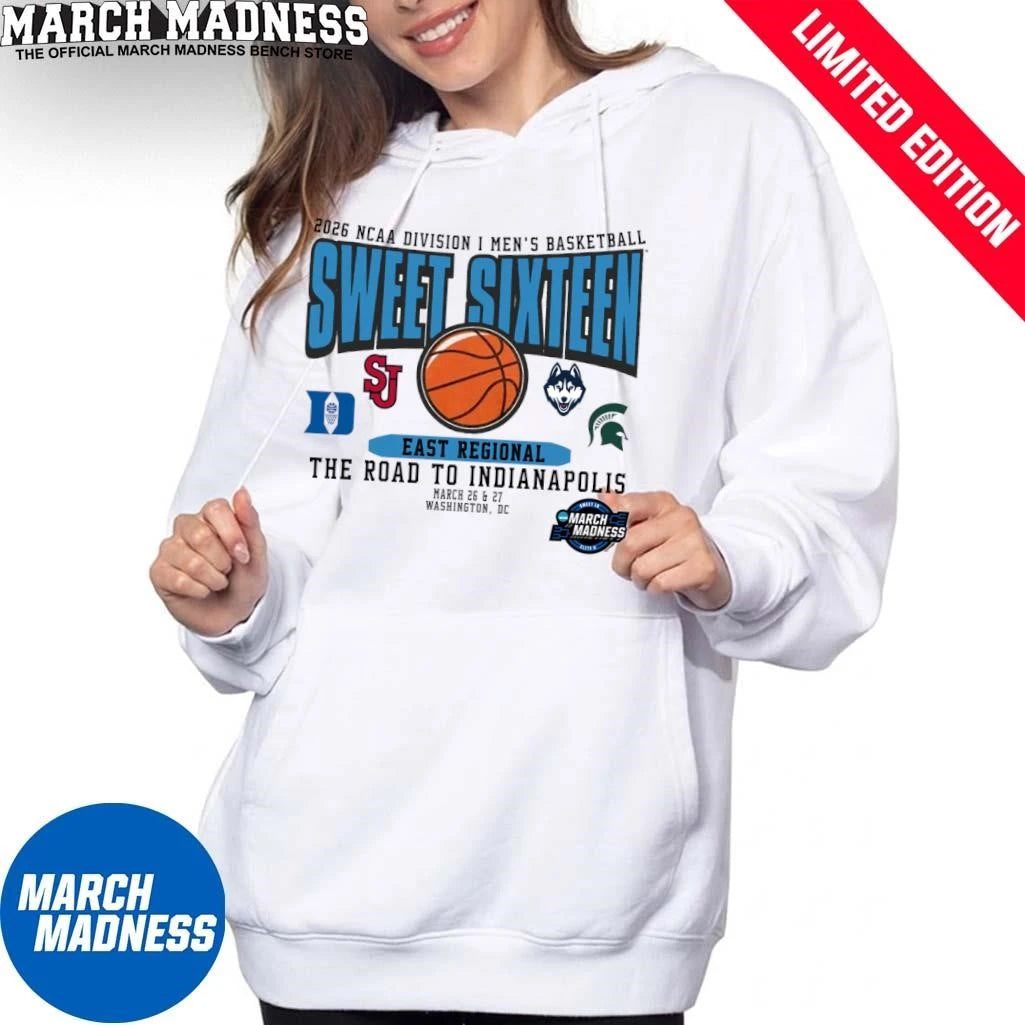 Official East Regional Teams 2026 NCAA Division I Men’s Basketball Sweet Sixteen T-Shirt