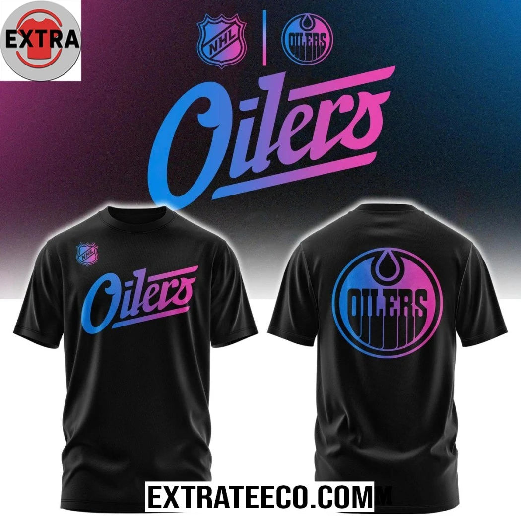 Official Edmonton Oilers Cyberpunk Vibe 2026 Night Hoodie T-Shirt