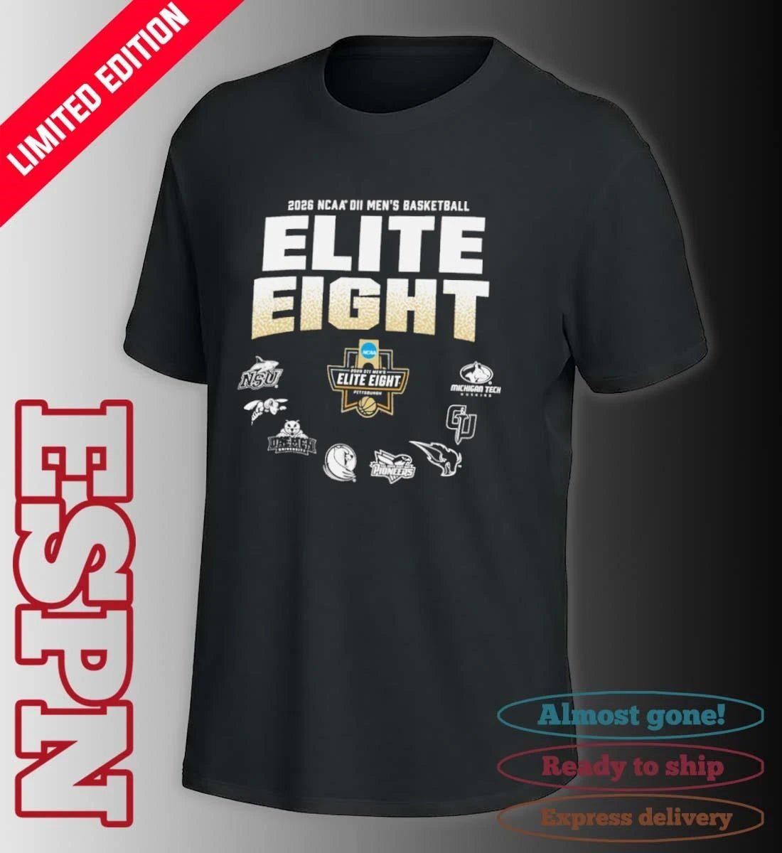 Official Elite 8 2026 NCAA Division II Men’s Basketball Championship T-Shirt