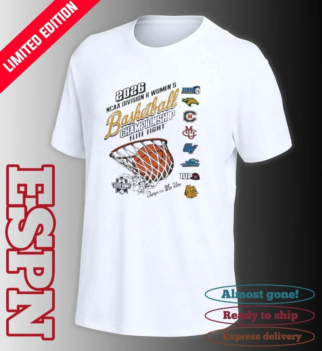 Official Elite 8 2026 NCAA Division II Women’s Basketball Championship Logo T-Shirt