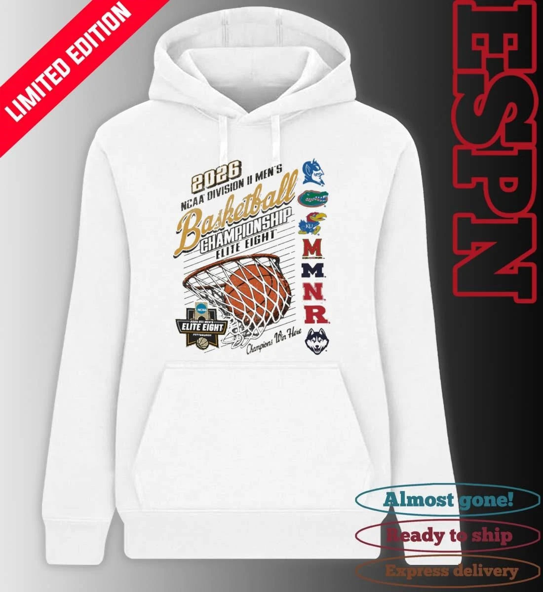 Official Elite Eight 2026 NCAA DII Men’s Basketball Championship T-Shirt