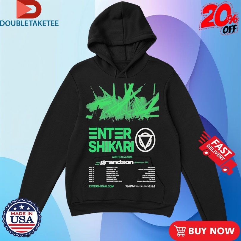 Official Enter Shikari Tour 2026 Australian Shirts
