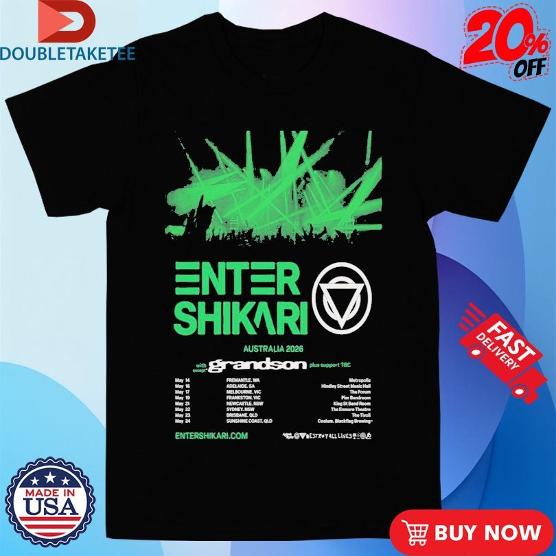 Official Enter Shikari Tour 2026 Australian Shirts