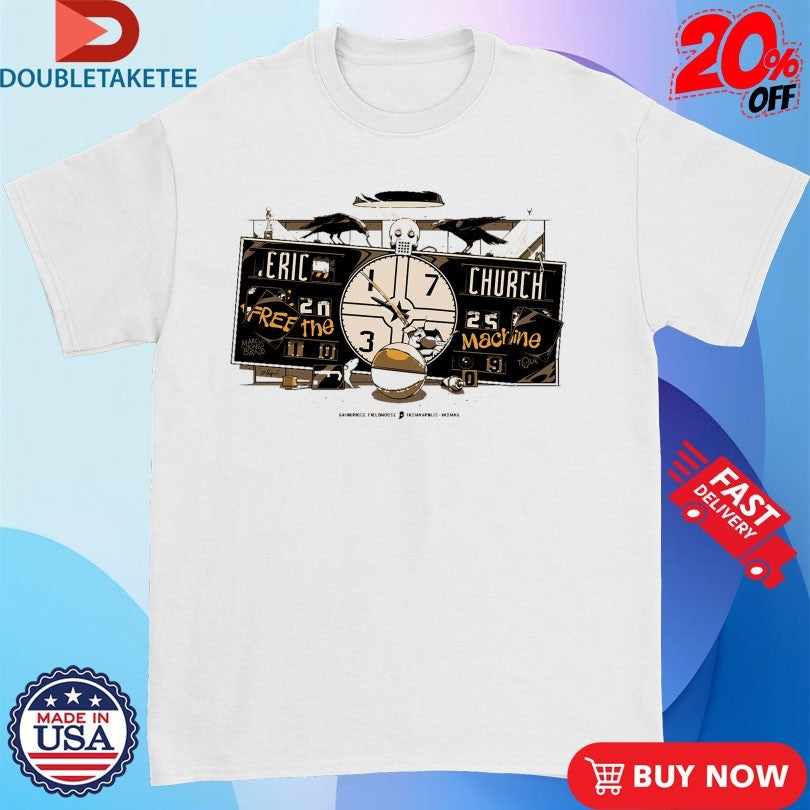 Official Eric Church Free The Machine Tour  October 9 2025 Indianapolis, IN Concert Shirts