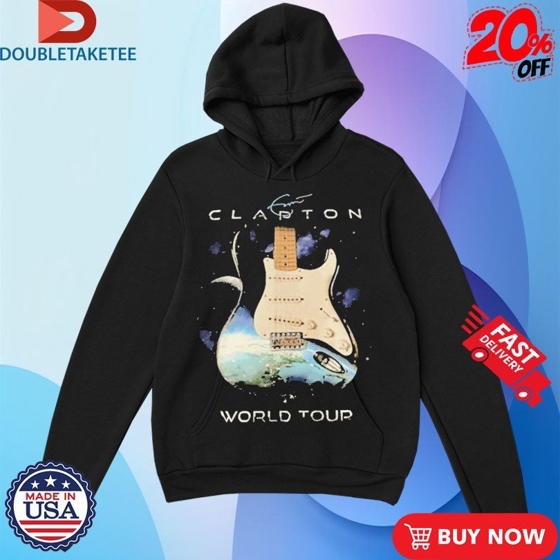 Official Eric Clapton World Tour 2025 Guitar Shirts