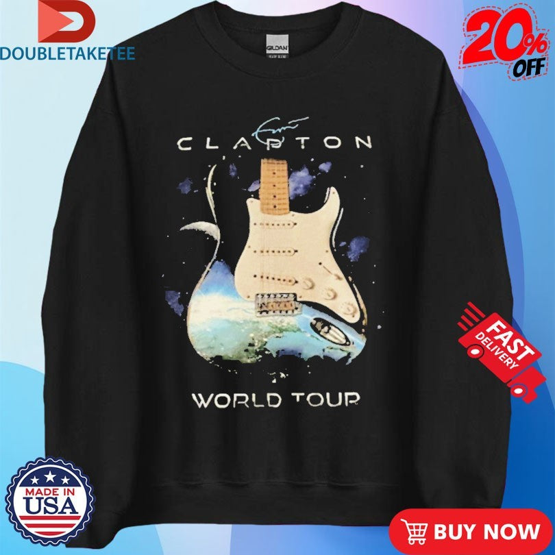 Official Eric Clapton World Tour 2025 Guitar Shirts