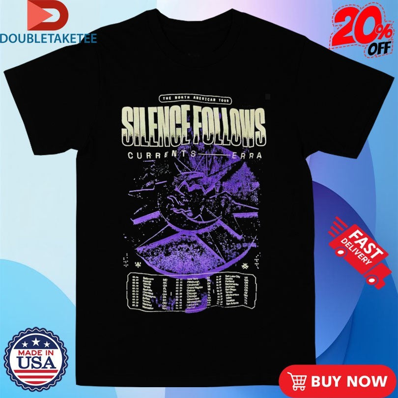 Official Erra Silence Follows North American Tour 2026 Pink Star With Dates Shirts