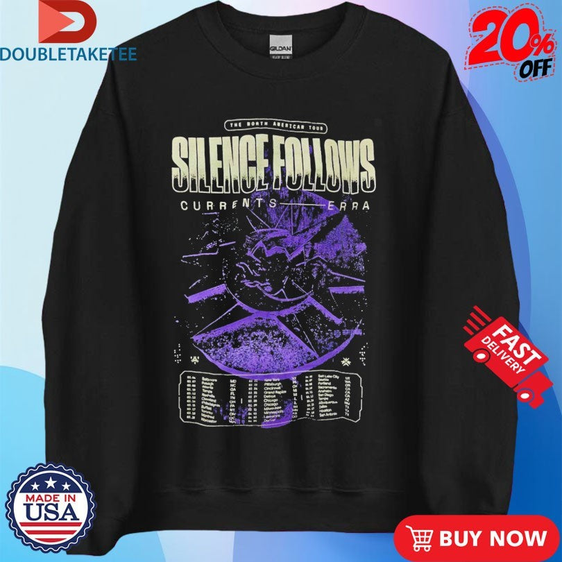 Official Erra Silence Follows North American Tour 2026 Pink Star With Dates Shirts