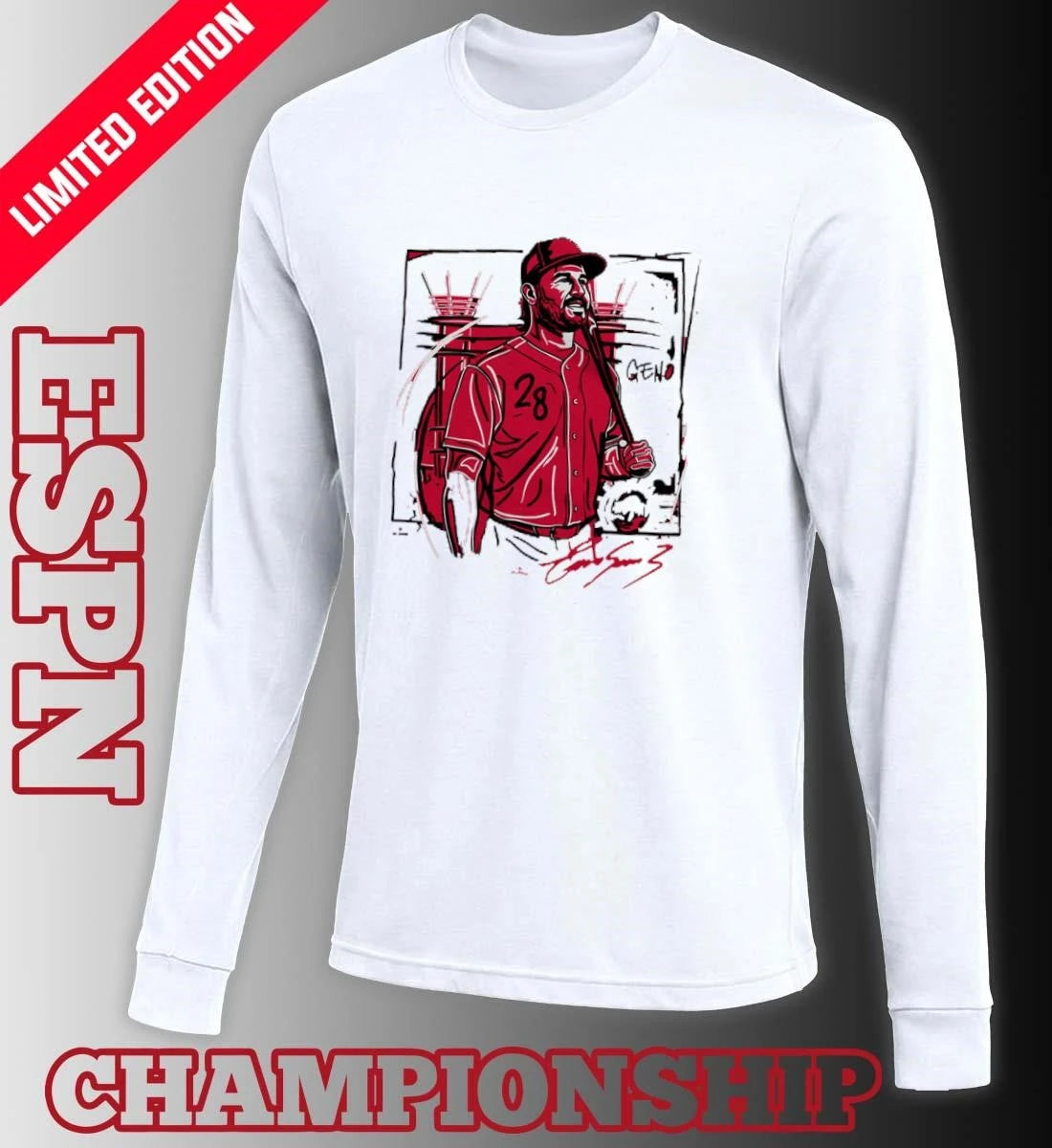 Official Eugenio Suarez Drip &amp; Splatter Black White Shirt