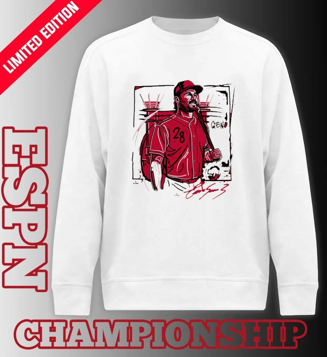 Official Eugenio Suarez Drip &amp; Splatter Black White Shirt