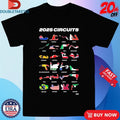 Official F1 Circuits 2025 Flags Shirts