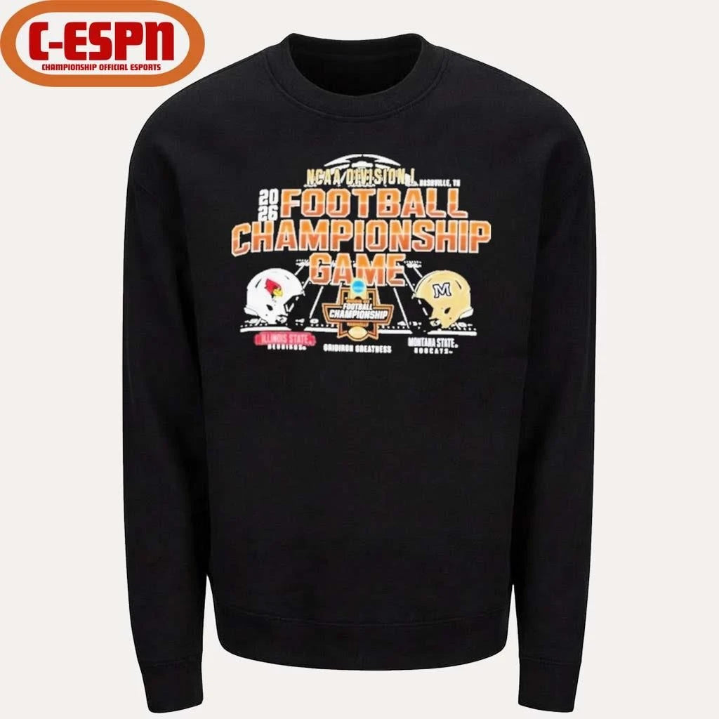 Official FCS Football Championship Shirt Illinois State Vs Montana State