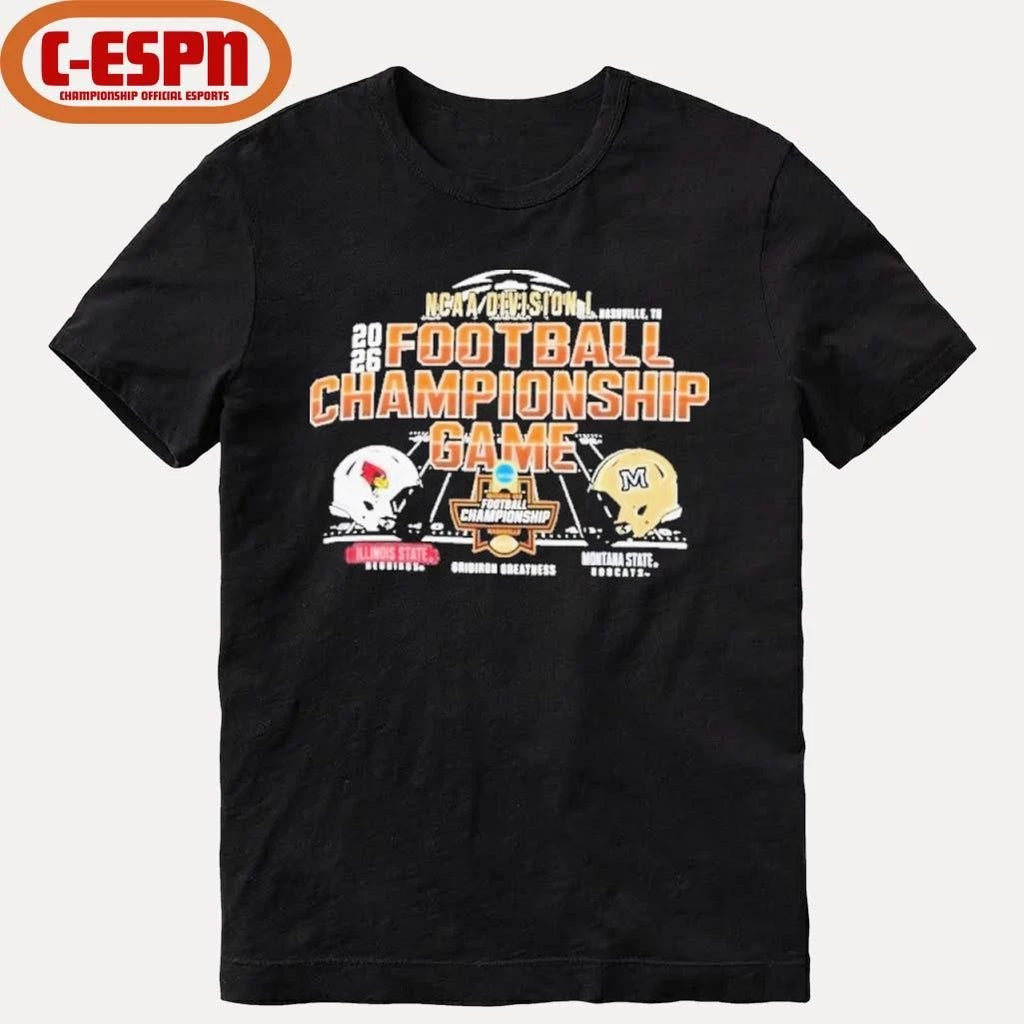 Official FCS Football Championship Shirt Illinois State Vs Montana State