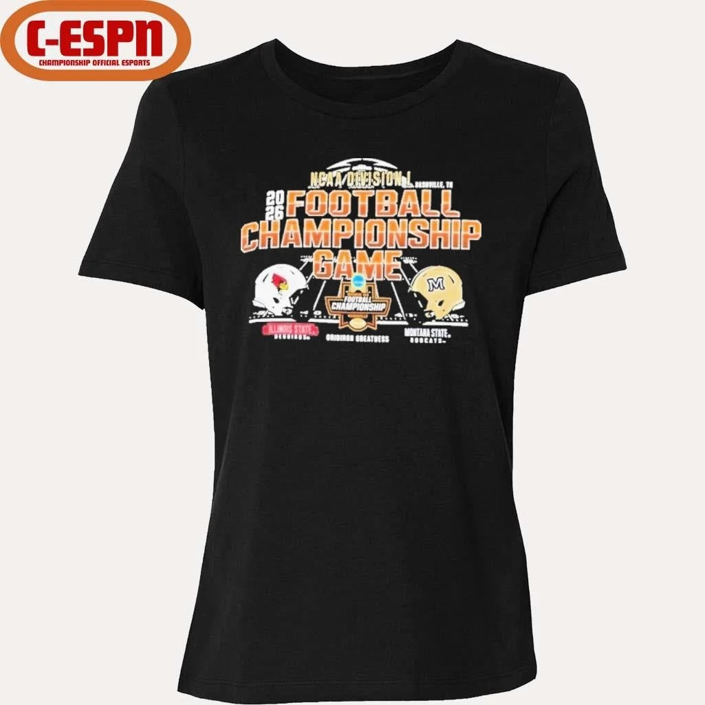 Official FCS Football Championship Shirt Illinois State Vs Montana State