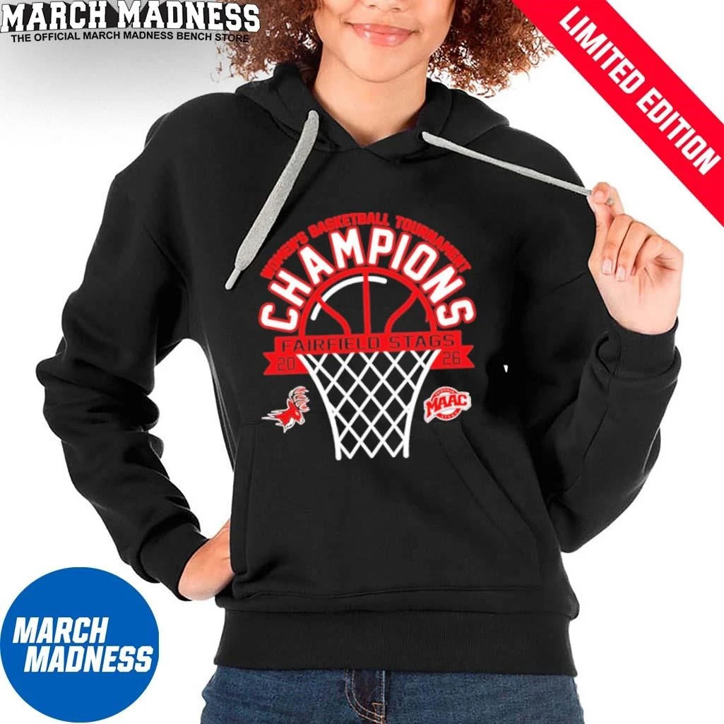 Official Fairfield Stags Women’s Basketball MAAC Conference Tournament Champions T-Shirt