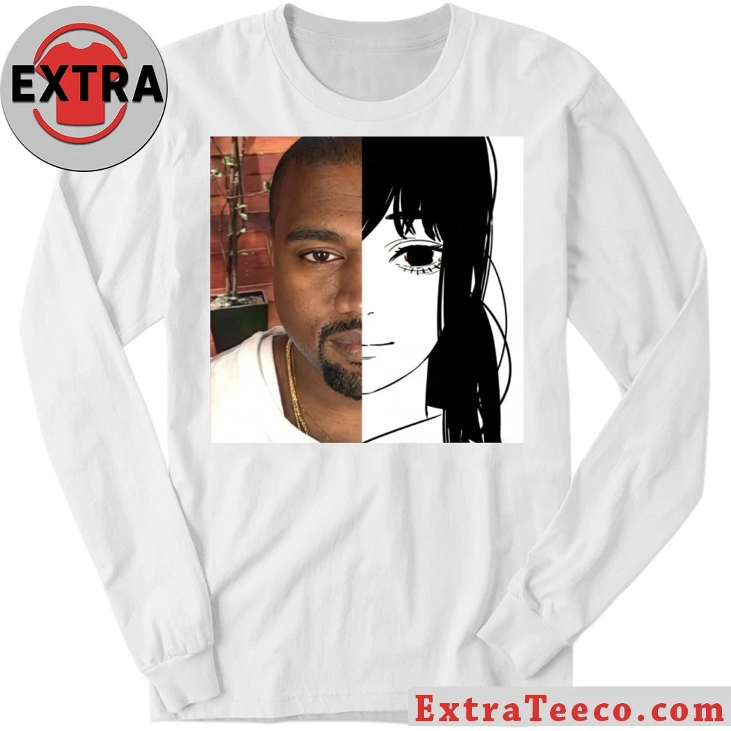 Official Famous American rapper Kanye West and the character Makima from the Chainsaw Man series Goofyahhtees Ye X Asa Shirt