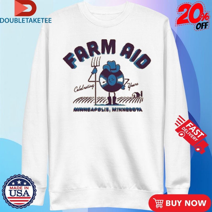 Official Farm Aid 40 Celebrating Minneapolis Record Dude Shirts