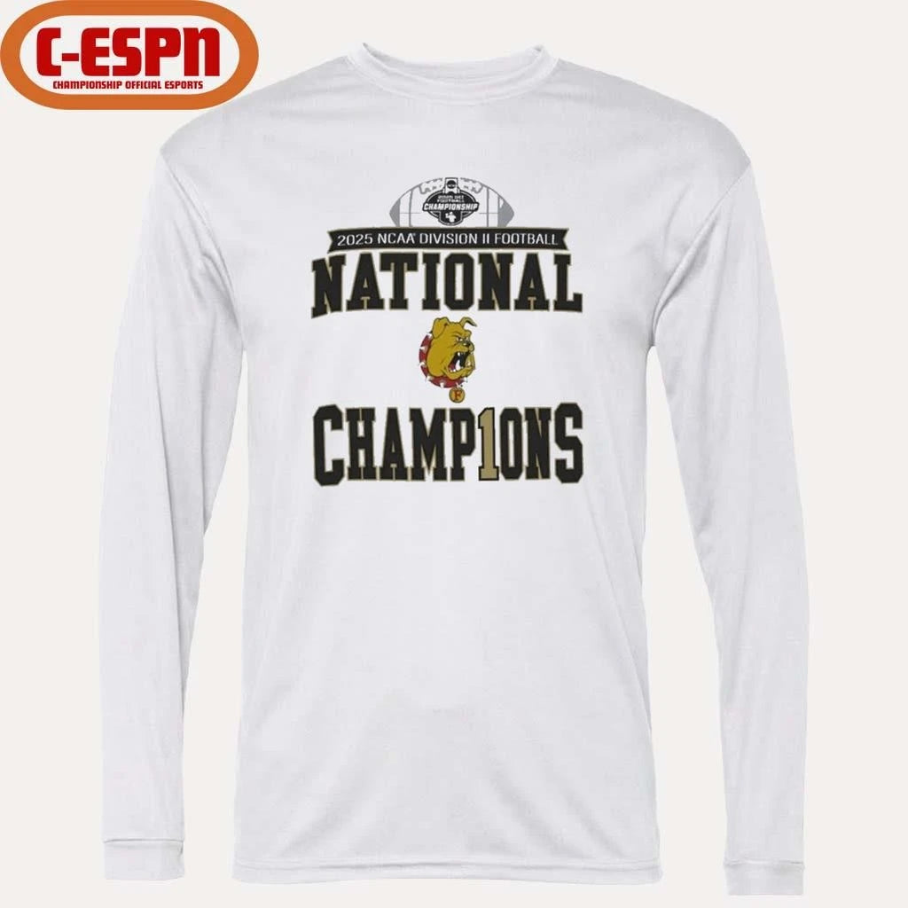 Official Ferris State 2025 NCAA DII Football National Champions Locker Room T-Shirt