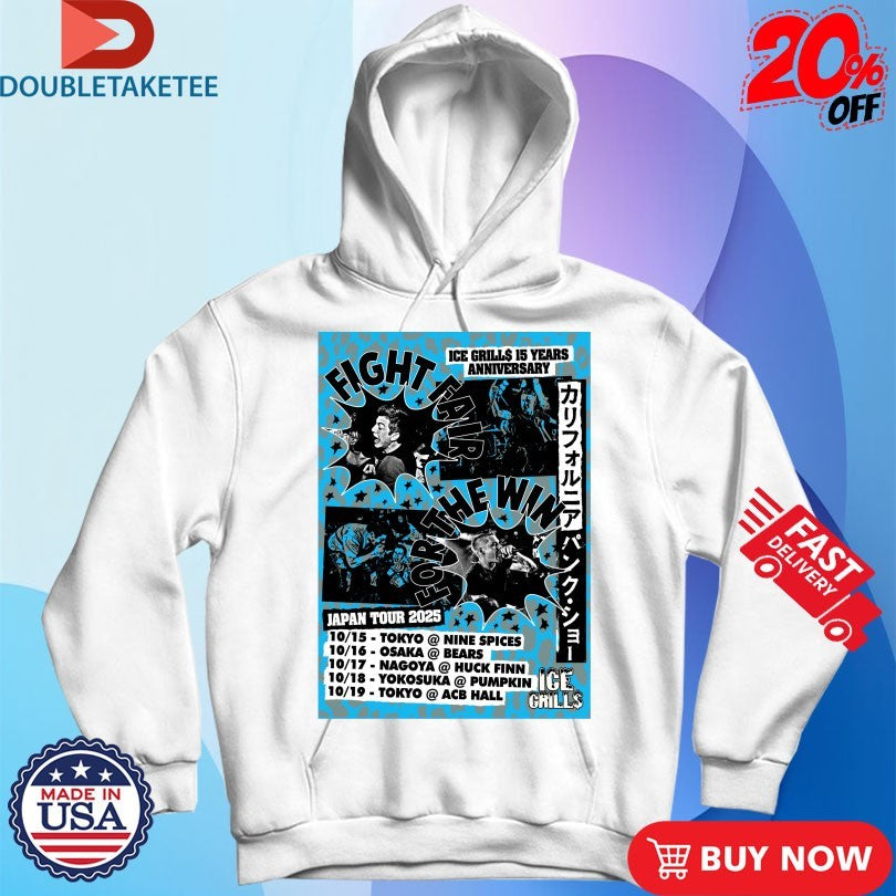 Official Fight Fair Japan Tour 2025 Ice Grills 15 Years Anniversary Shirts